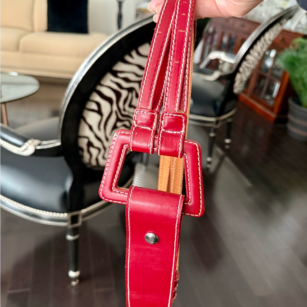 Red Leather Belt